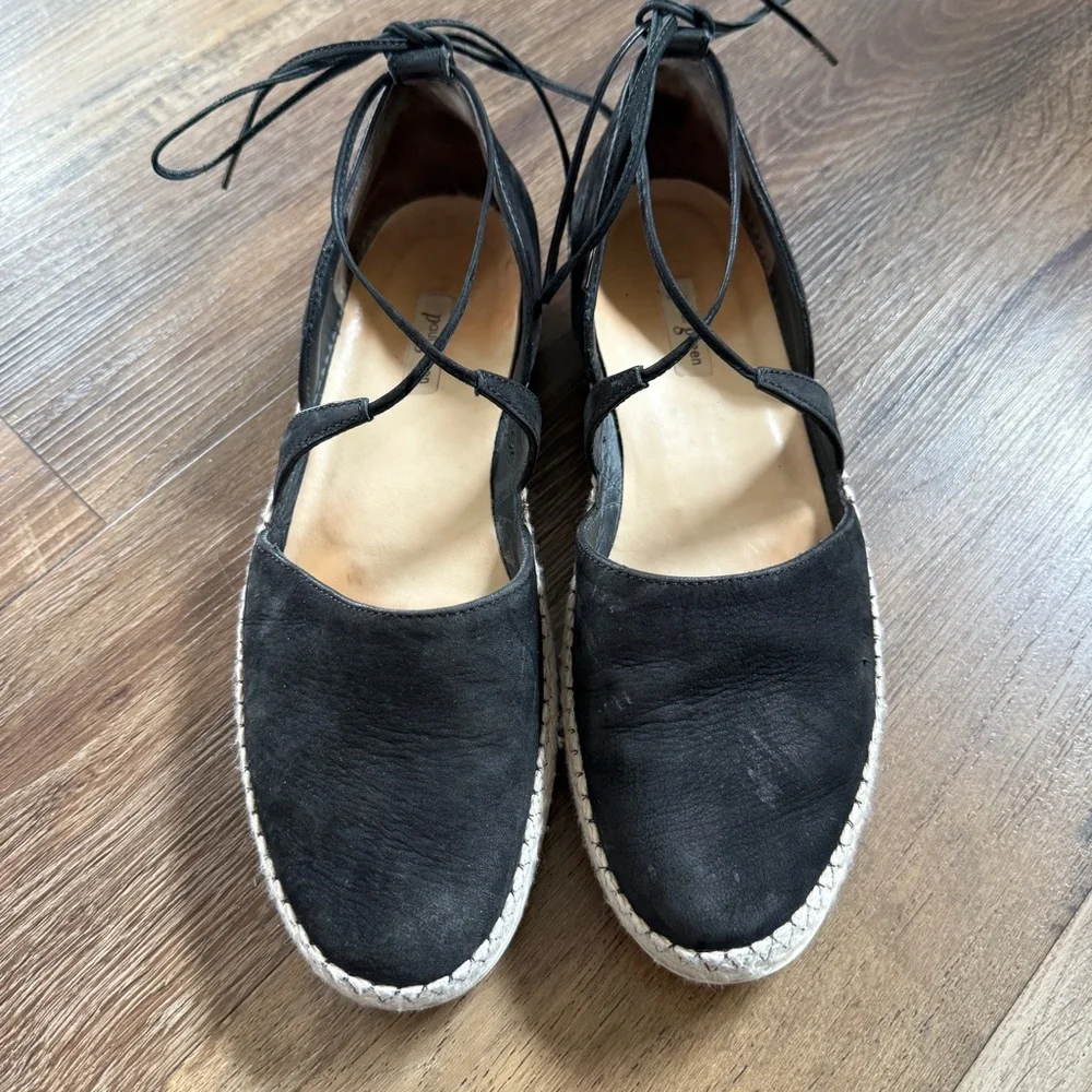 Paul Green Black Espadrille Flats 7.5
